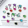 Nueva hebilla de pedrería con forma de gota 10*14 accesorios de ropa DIY plato de flor accesorios de diamante para pegar a mano material de corazón de flor joyería