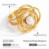 Luz de Anel de Pérola Europeia e Americana Anel Irregular Retrô de Luxo High-end Anéis de Ouro Real 18k Anel de Aço Titânio Transfronteiriço