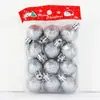 Atacado Transfronteiriço Bola de Natal 3cm Decoração de Árvore de Natal Bola Pendente Bola Brilhante Fosca com Glitter Dia de Ano Novo Natal