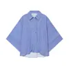 Comércio Exterior Transfronteiriço 2026 Novo Verão Estilo Europeu e Americano Gola Reversível Manga Três Quartos Camisa Xadrez Top 4786250