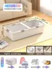 Caja de Almacenamiento Debajo de la Cama Hogareña Plana con Ruedas Tipo Cajón Ropa Colcha Transparente Organizador Caja de Almacenamiento Debajo de la Cama Caja de Almacenamiento