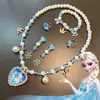 Set de Collar de Sirena para Niños Niñas Concha Pulsera para Niña Joyería de Princesa Bebé Lindo Clip para Oreja Anillo