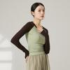 Roupas de Treino de Dança Moderna, Tops de Yoga Raglan de Manga Longa para Outono e Inverno, Roupas de Treino Corporal Usáveis no Dia a Dia para Mulheres