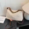 Bolsa de Paja de Hombro Único para Debajo del Brazo, Cesta de Mimbre de Hombro Único, Bolso Tejido Casual, Bolsa de Playa para Vacaciones, Nuevo Estilo Verano 2026