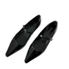Hermosos zapatos Mary Jane de estilo francés con tacón oculto, que cuentan con un diseño de una sola tira, una puntera poco profunda y una punta fina, perfectos para el uso diario.