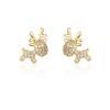 Brincos de Natal Fawn Brincos de Prata 925 Femininos Bonito Diamante Alce Moda Brincos Brincos Modernos