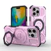 Adecuado para iPhone 18 Pro Max Funda de Teléfono Magnética en Forma de Anillo Apple 15 Carga Inalámbrica Funda Protectora a Prueba de Tres