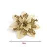 Decoraciones navideñas flor dorada rosa corona de mimbre flores decorativas 18cm flores navideñas suministros para árbol de Navidad DIY