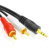 Línea de audio 3.5mm Interfaz 1-2 doble Loto conexión a computadora línea de altavoz de TV línea de audio 1.5 metros