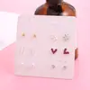 Brincos de uma semana 6 pares de brincos de amor coreanos brincos de temperamento fresco soletrar muito AliExpress desejo fornecimento