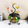 Decoração de casa novo tanque de peixes de vidro enfeites de água corrente fonte de mesa escritório feng shui ornamentos circulando água corrente