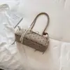Novo Modelo 2026: Bolsa Única Estilo Coreano com Bolinhas Doces para Axila Feminina, Bolsa Baguete Elegante de Renda com Laço de Ombro Único
