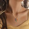 Collar de aceite con gotas de arcoíris, joyería al por mayor, diseño de nicho de moda transfronterizo europeo y americano simple