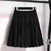 2026 Nueva Falda Corta Casual de Verano Blanca Ajustada Línea A para Mujeres Petites Falda de Línea A de Cintura Alta con Volantes Media Falda