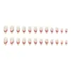 Nueñas Postizas, Lujo Accesible Rojo Francés Color Nude Francés, Puro Deseo, Sencillas, Suaves y Blanqueadoras Almendra Uñas Postizas 24 Piezas