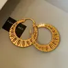 Luz Flotante RomaEstilo Viejo Dinero Europeo y Americano Pendientes Grandes de Aro Dorados para Mujer, Lujo Ligero, Gama Alta, Pendientes Exagerados y Únicos