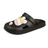 Zuecos cerrados para mujer para uso en casa, pantuflas de verano antideslizantes para baño, de suela suave, ligeros, se pueden usar afuera, pantuflas para hombre
