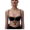 Traje de joyería de sándalo vintage desgastado collar largo exagerado de moda pendientes de cruz de sándalo simples de lujo ligero para mujer