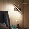 Luminária de parede para cabeceira de quarto, ângulo giratório e ajustável, iluminação LED interna, luminária de parede minimalista e única em formato de barra para quarto principal