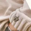 Hebilla de Anillo de Amor de Moda Diseño de Botón Metálico Hebilla en Forma de Corazón Prendas de Punto Cárdigan Suéter Traje Hebilla Decorativa
