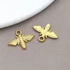 Llavero Pendiente Pendiente Pendiente Pendiente de Abeja Mariposa Libélula Joyería de Acero Inoxidable para Manualidades