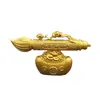 Nuevos Adornos de Pluma Wenchang Dorados Grandes Sha Jincai Adornos Decorativos para el Hogar y la Oficina Colección de Pinceles Panlong