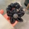 Lujo Ligero Malla Brillante Girasol Anillo para el Cabello Cola de Caballo Cuerda para el Cabello Bola Anillo para el Cabello Temperamento Intestino Grueso Grande Diamantes de Imitación Tendón de Goma Cabeza
