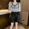 2026 Tallas Grandes Chicas Gorditas Otoño/Invierno Nuevos Pantalones de Cuero PU Negros de Cintura Alta, Pierna Ancha Acampanada que Favorecen el Cuerpo con Forma de Pera