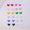 Accesorios para uñas de color sólido translúcidos en forma de corazón de colores mixtos, piezas pequeñas de resina, aretes DIY, pinzas para el cabello, accesorios para uñas postizas al por mayor