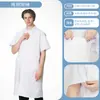 Bata blanca, de manga larga y manga corta, para médicos y técnicos de laboratorio, opciones delgadas y gruesas, cintura elástica, unisex, uniforme de trabajo de manga larga para enfermeras