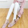 078 Leggings Grises de Bienestar Ropa Exterior para Mujer Corte Ajustado Otoño e Invierno Pierna de Nueve Puntos Pantalones de Otoño Pantalones con Cinta
