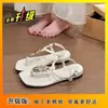 Sandalias Retro de Suela Blanda con Punta Abierta para Mujer 2026 Verano Nuevo Estilo Sandalias Romanas de Vacaciones Chanclas Casuales de Suela Gruesa