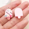Estilo Europeo y Americano Estilo Ins Rosa Dulce Colgante de Dibujos Animados Resina Fresa Oso Encanto Pulsera Collar Accesorios Productos Transfronterizos