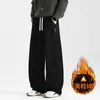 Pantalones Bufanda Casual para Hombre Pantalones Anchos Desestructurados Americanos Pantalones Negros de Otoño Nuevos Pantalones Deportivos Holgados de Patchwork Primavera/Otoño