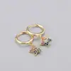 Coreia do Sul Dongdaemun Star Moon Brincos de diamante assimétricos Fivela de orelha de diamante Brincos simples elegantes All-match Brincos