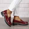 Otoño 2024 Nuevos mocasines de talla grande de comercio exterior WISH Amazon Zapatos individuales de moda para mujer europea y americana