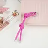 Novo Chaveiro Pingente de Corda de Couro Trançado Feito à Mão Moda Tendência Criativo Versátil Acessório de Bolsa Atacado