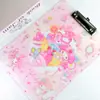 Portapapeles Transparente de Acrílico Sanrio Carpeta Patrón de Dibujos Animados Anime Estudiante A4 Portapapeles Mayoreo
