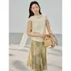[Songming] Estilo Coreano Casual Verano Nuevo Producto Malla Cinta Gasa Chaleco Ajustado Top de Punto para Mujer Cn191