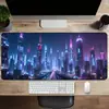 Alfombrilla de Ratón Grande para Videojuegos de Ciencia Ficción Ciudad Futura, Gruesa de Alta Gama y Resistente a Manchas para Mesa de Teclado de Computadora