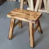 Taburete de Madera Maciza Sin Instalación, Taburete Pequeño, Taburete Bajo para Uso en Casa, Taburete Plegable para Niños y Adultos, Banco Pequeño de Madera Maciza