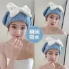 Gorro para Secar el Cabello con Lazo en Stock, Turbante Lindo Engrosado, Toalla para Secar el Cabello, Gorro de Ducha Absorbente de Coral
