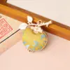 Nuevo Brocado Song de Estilo Chino Colgante de Caqui de Doble Cara Amuletos para Bolsos DIY Tienda Creativa Cultural Broche Hanfu Colgante Accesorio
