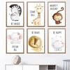 Deseo popular lindo caricatura animal elefante mono pintura decorativa moderno minimalista habitación infantil hogar mural comercio exterior