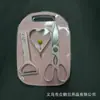 Conjunto Completo de Facas e Utensílios de Cozinha para Uso Doméstico, Incluindo Tesoura de Cozinha, Tábua de Corte, Faca de Frutas, Descascador, Tudo-em-Um