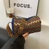 Nova moda 2024 bolsa mensageiro xadrez listrado étnico alça de ombro larga bolsa de ombro estilo nacional casual grande capacidade Bolsa feminina