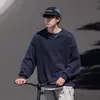 Sudadera Pesada Estilo Japonés Manga Larga Unisex Primavera Otoño Invierno Holgada Color Sólido Cuello Redondo Casual Joven Estudiante Top