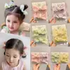 Pinza para el Cabello de Conejo con Lazo 3D de Perlas Estilo Princesa Que No Daña el Cabello, Pinza Infantil de Gasa Burbuja Fresca y Linda