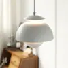 Lámpara Colgante Iluminación Minimalista Nórdica para Comedor, Lámpara de Botón Vintage Bauhaus, Lámpara Estilo Crema para Dormitorio, Comedor, Barra