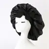 Gorro de Satén Imitación Seda con Correa Suave Ajustable, Gorro de Noche, Adecuado para Dormir, Gorro con Correa para Cabello Rizado